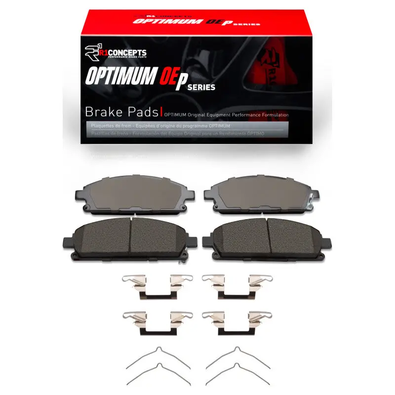 R1 Optimum Front Brake Pad & Hardware Kit For 1996–2004 Infiniti Qx4 1